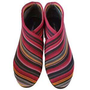 United Nude Women's Shoes Colorful Bright Mix Striped Ankle Booties Sz 6.5